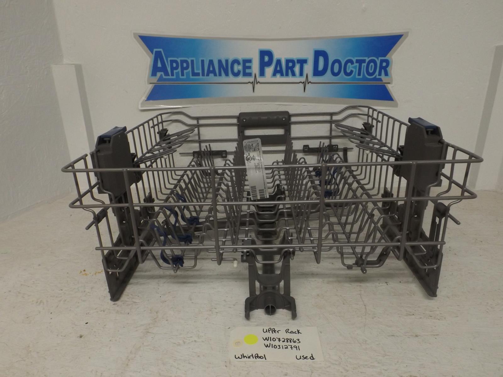Whirlpool Dishwasher W10728863 W10312791 Upper Rack Used Whirlpool Dishwasher W10728863 W10312791 Upper Rack Used